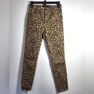J Brand brown and black animal print skinny pant  women's 26   #2287